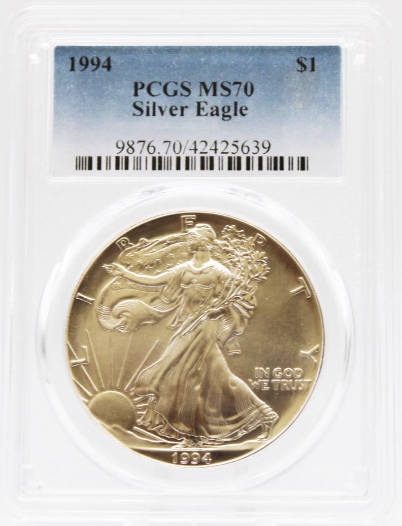 1994 PCGS MS70 Silver American Eagle